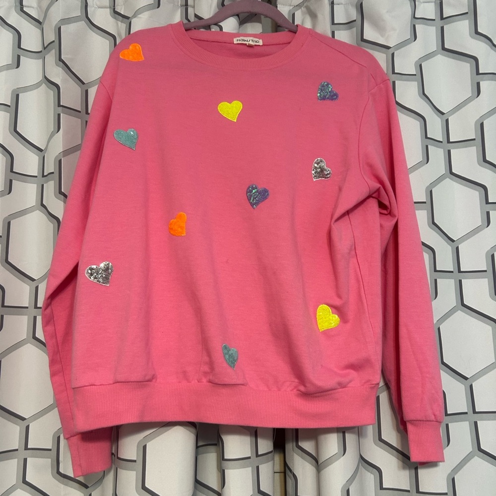 Main Strip Pink Knit Top